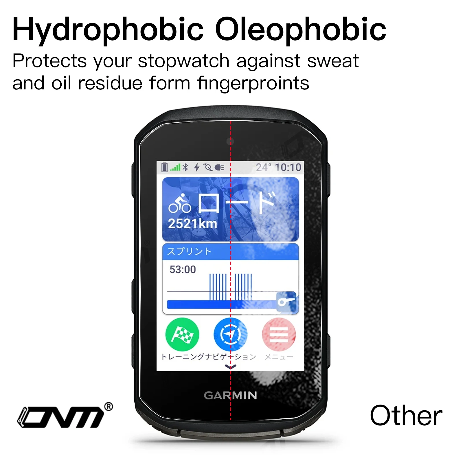 Funda + Vidrio para Garmin Edge 550 850, Protector de Pantalla Película de Vidrio Templado y Funda de Silicona, Accesorios para Cronómetro de Bicicleta GPS - imagen 2