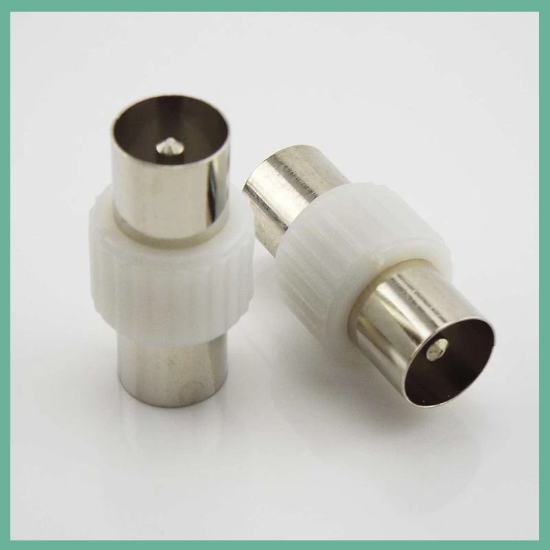 2 uds macho a macho/hembra a hembra conector de TV para antenas TV RF enchufes coaxiales adaptador de conector B6 - imagen 3