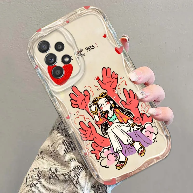 Funda Love de una pieza para Samsung A73 A72 A71 A56 A55 A54 A53 A52 A51 A50 A36 A35 A34 funda de teléfono de aceite ondulado - imagen 3