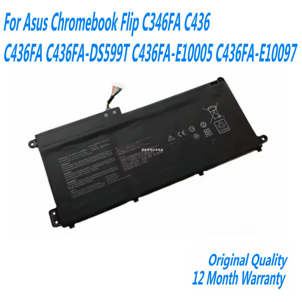 11,55 V 42Wh C31N1845-1 batería del ordenador portátil para Asus Chromebook Flip C346FA C436 C436FA C436FA-DS599T C436FA-E10005 C436FA-E10097