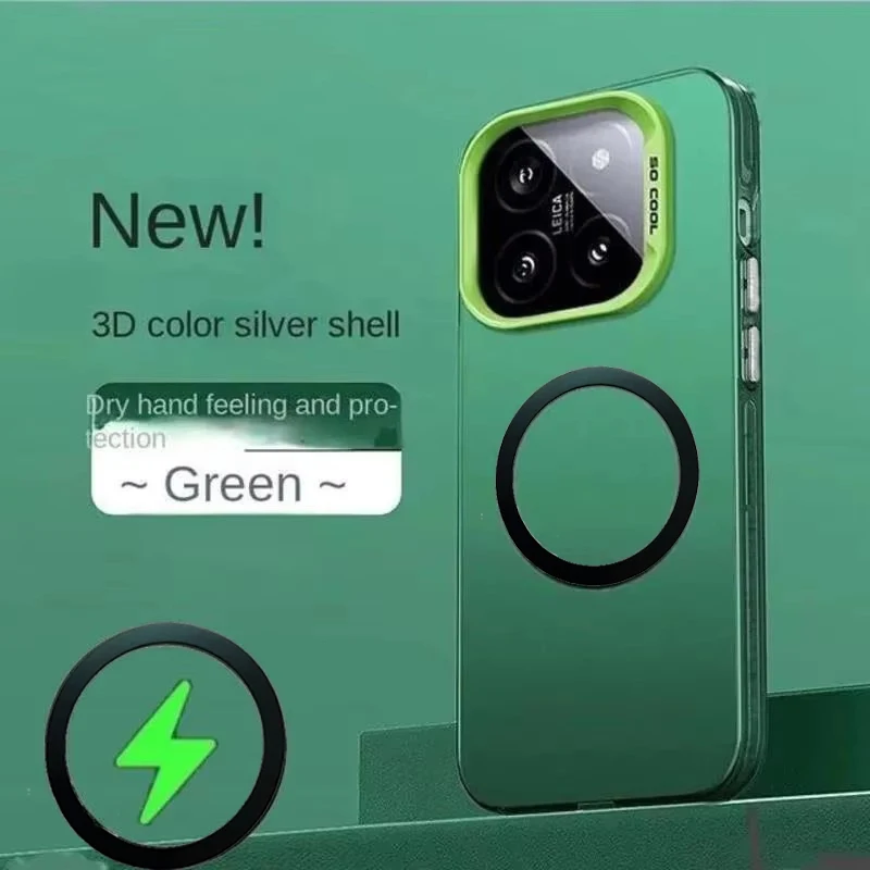 Para Magsafe carga inalámbrica mate esmerilado funda para Xiaomi 14 15 15T 13T 14T Pro Poco X6 F6 F8 F7 M6 X7Pro c85 cubierta a prueba de golpes