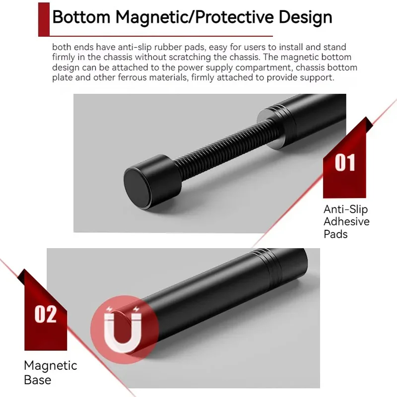 TEUCER VC-16 Soporte GPU Vertical Giratorio para Tarjeta Gráfica - imagen 3