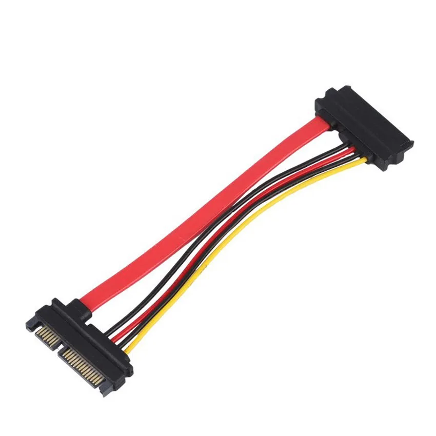 Cable de extensión SATA macho a hembra, Combo de alimentación de datos, 22 Pines, 7 + 15 Pines, 3 III