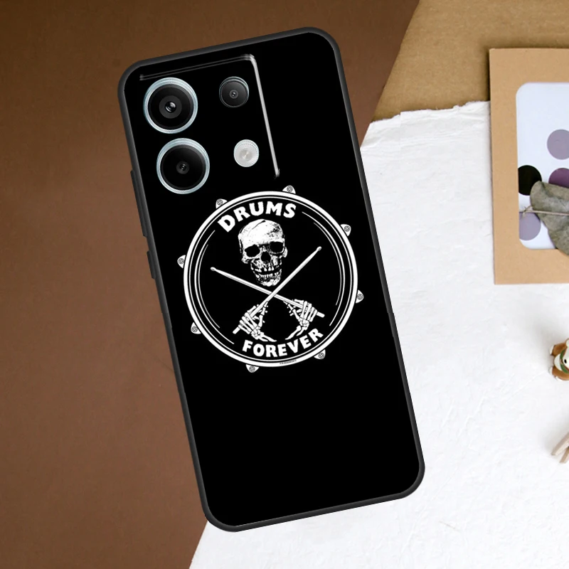 Funda de tambor de instrumento Musical para Redmi Note 13 Pro Plus 9 10 11 12 Pro 9S 10S 11S 12S, cubierta para Redmi 12 C 10C 13C - imagen 3