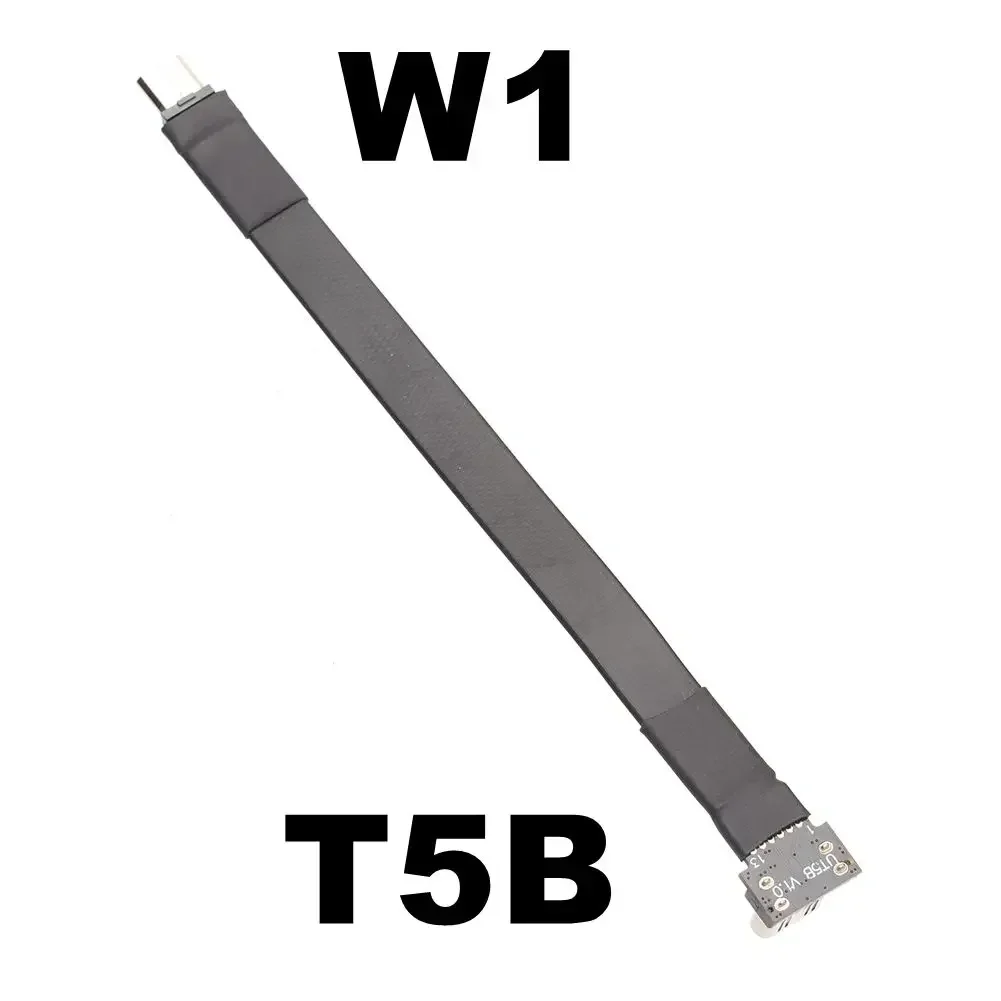 FPV Micro USB 2,0 tipo C 90 adaptador en ángulo 3CM-300CM FPC Cable plano de cinta USB-C Micro-B 2,0 OTG multicóptero fotografía aérea - imagen 3