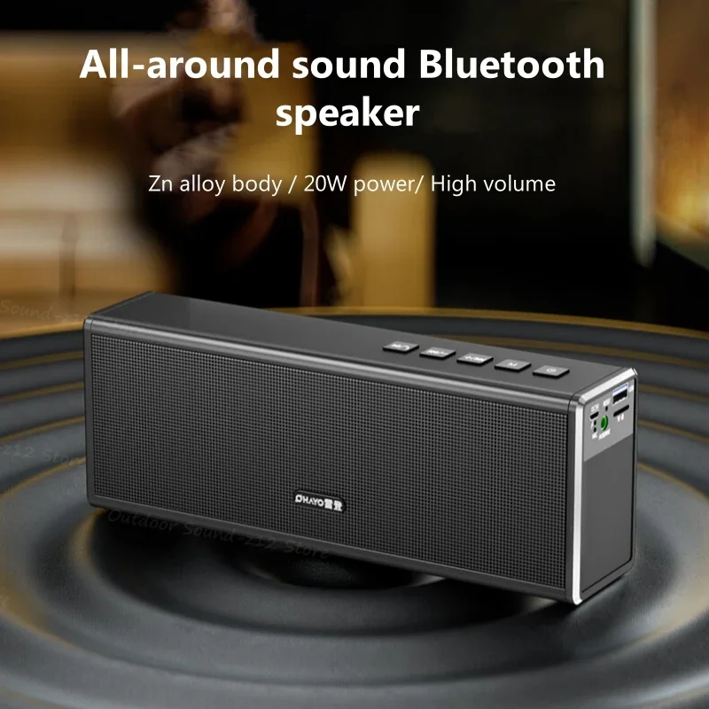 OHAYO X1 20W inalámbrico Bluetooth compatible estéreo HIFI altavoces supergraves reproductor de MP3 manos libres barra de sonido auxiliar con Radio FM - imagen 4