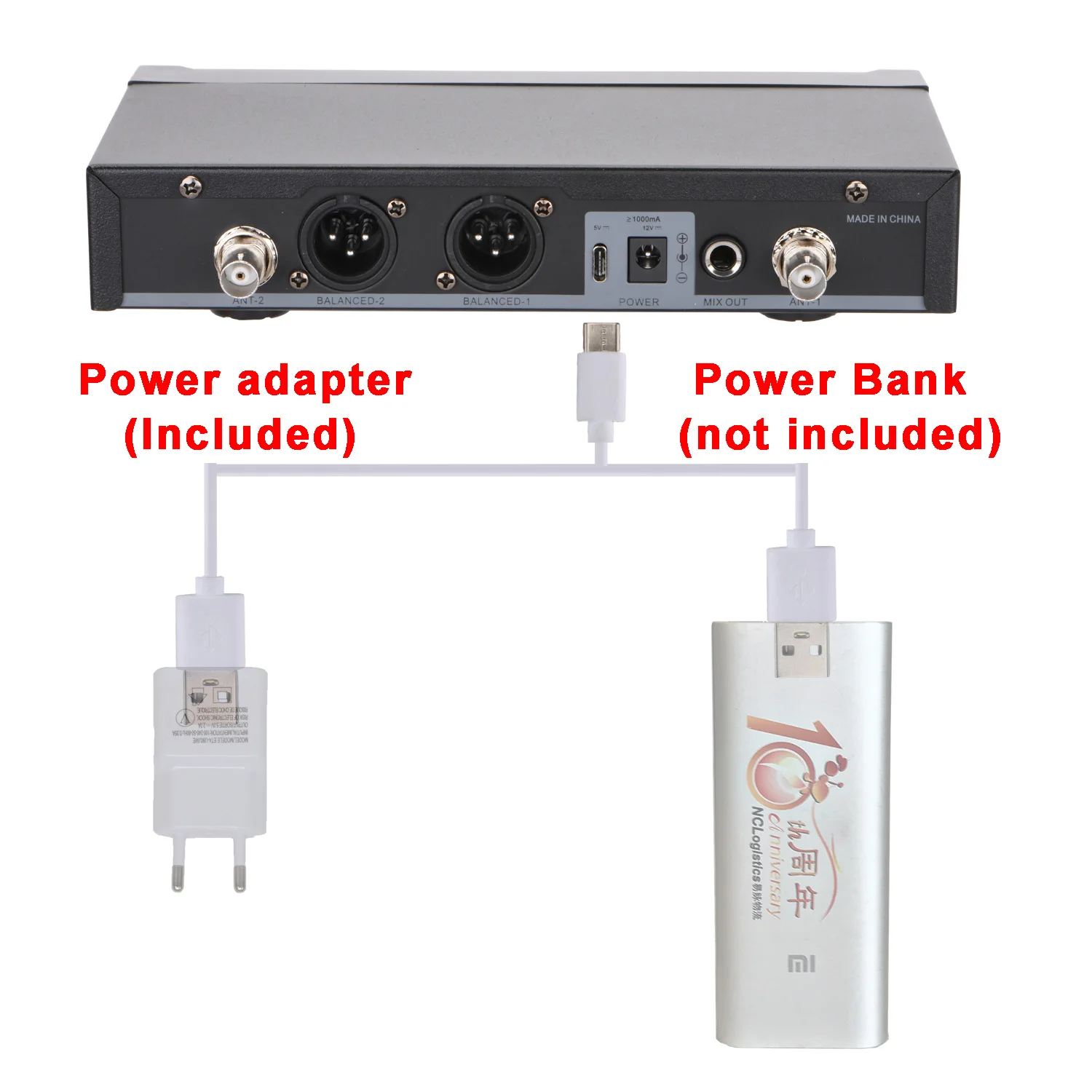 Lomeho UHF karaoke micrófono inalámbrico 2 canales escenario profesional de mano ajustable frecuencia de micrófono dinámico Iglesia Mostrar 500+MHz Botón de silencio Rendimiento LO-U11 - imagen 4