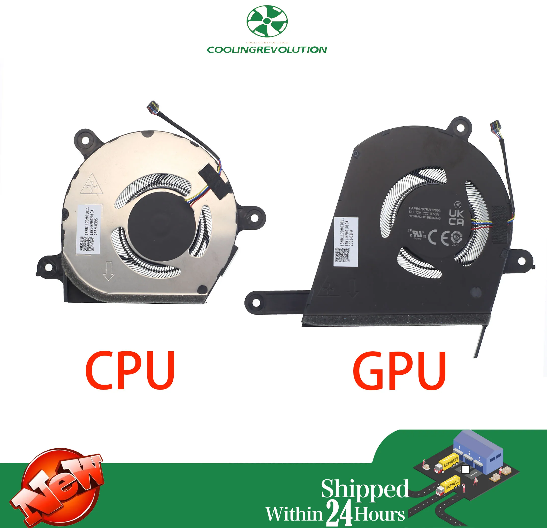 Laptop CPU Cooling Fan For ASUS ZenBook Pro 14 Duo UX8402VV BAPB0707R2HY003 BAPA0607R2HY002 13NB1170M/01/03011 - imagen 3