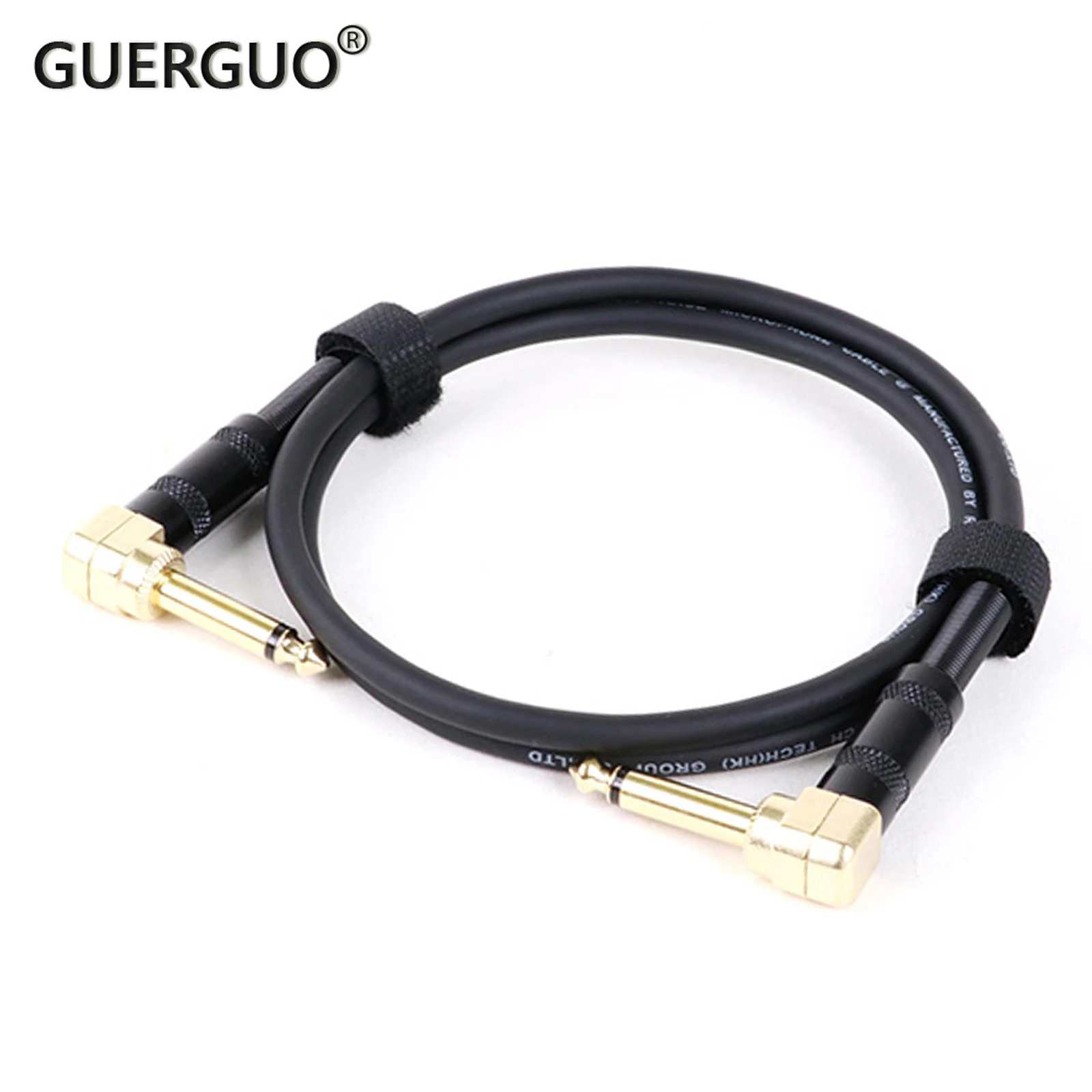 Cable amplificador de altavoz en ángulo a ángulo para guitarra, Mono Audio TS 6,35 de 1/4 MM chapado en oro, Cable de doble canal de 0,3 M-15M