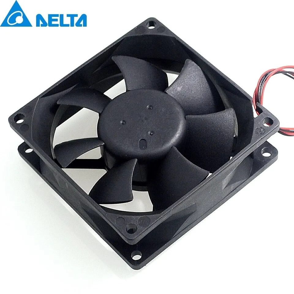 Nuevo AFB0812H 8cm 80mm 8025 12V 0.24A 2 cables doble rodamiento de bolas ventilador de refrigeración pwm 80*80*25mm para Delta - imagen 5