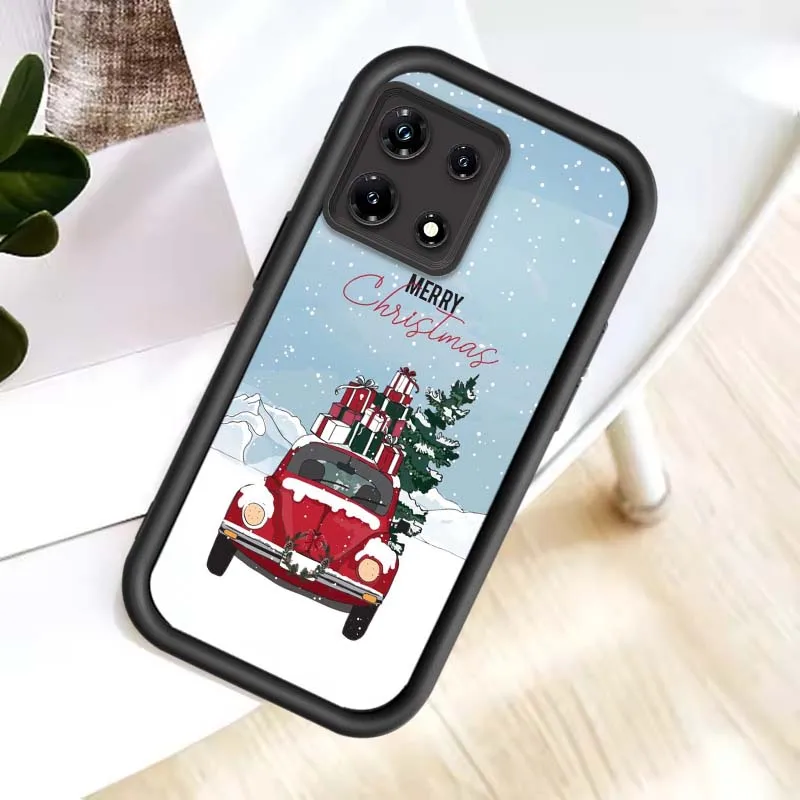 Patrón de Navidad para niñas para Infinix Tecno Pova Spark 3 4 5 6 Go 7 7T 10 10C 20 20C 30 30C Pro Plus Neo Eye escalera funda de teléfono - imagen 2