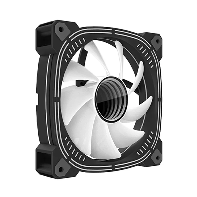 TEUCER-ventilador de espejo cíclico Prism12025 II con efecto de luz, enfriador ARGB de 120mm, 5V, 3 pines, para carcasa de PC, refrigeración de ordenador - imagen 5