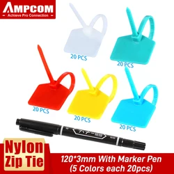 AMPCOM Bridas Nailon Autoblocantes - 5 Colores