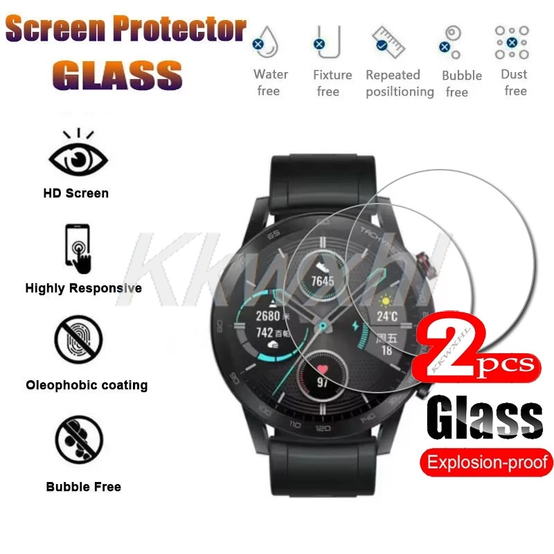 2 uds vidrio templado para HONOR Magic Watch 2 Smart Watch 46mm HD Protector de pantalla en MagicWatch2 1,39 "funda de película para reloj inteligente - imagen 2