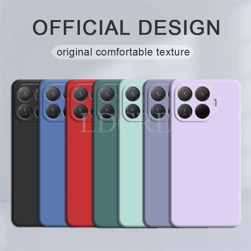 Para Xiaomi 15T Pro funda de silicona líquida Xiaomi 15T Pro funda TPU funda protectora de goma lisa para teléfono Xiaomi 15T Pro cubierta