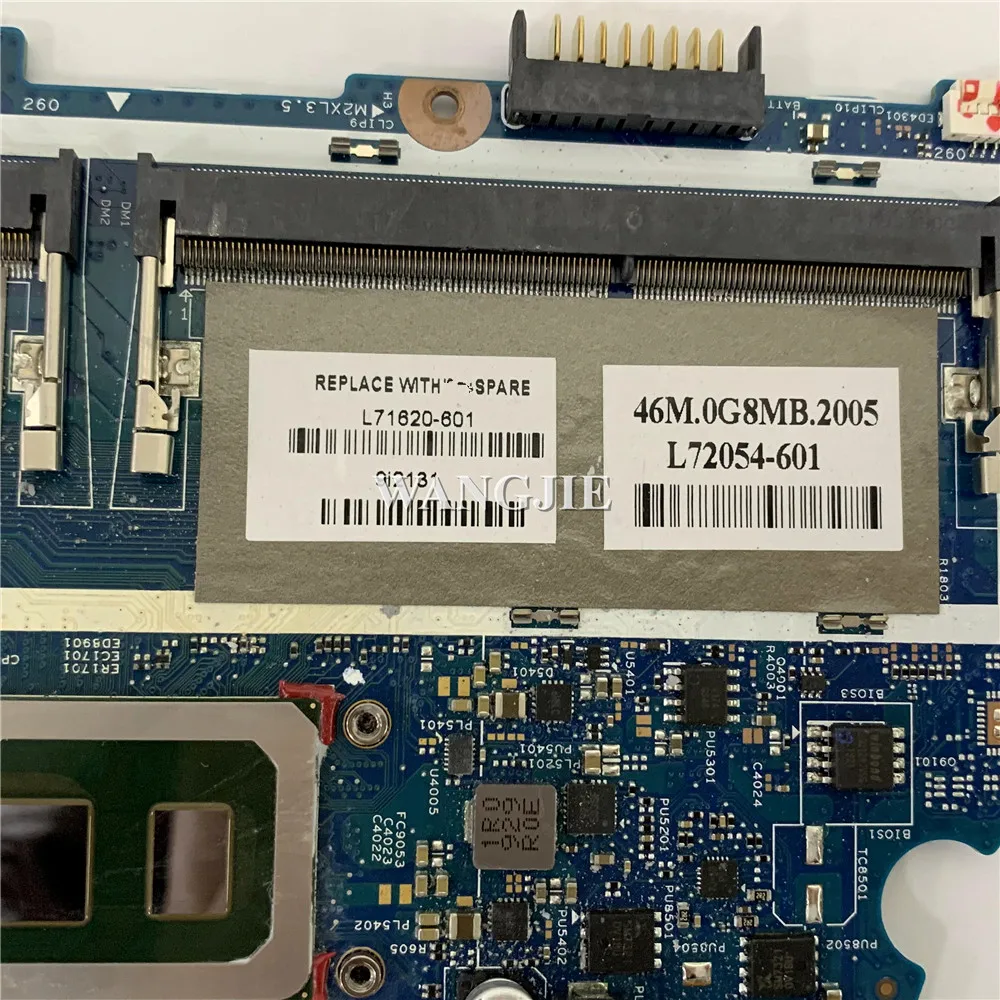 Para HP Envy 17-CE placa base de computadora portátil i7-10510U CPU Nvidia MX250 2GB GPU L71620-601 18739-1 100% en funcionamiento - imagen 3