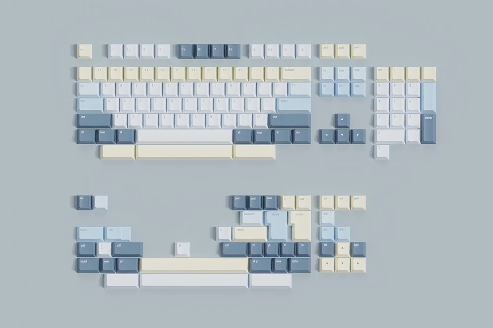 Echokeys Moon Rises Over The Sea Cherry Profile PBT tinte subcama teclas para teclado mecánico EZ63 Made68 Wooting 60HE 80HE - imagen 3