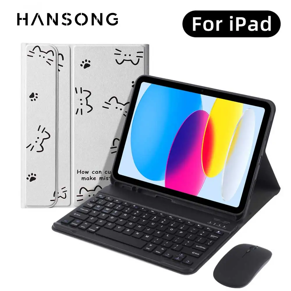 Funda para teclado de tableta para iPad Pro 11 Air 11 13 M2 M3 Air 4 5 10,9 10th 11th A16 7/8/ 9th 10,2 Pro 12,9 11 13 M5 protectora