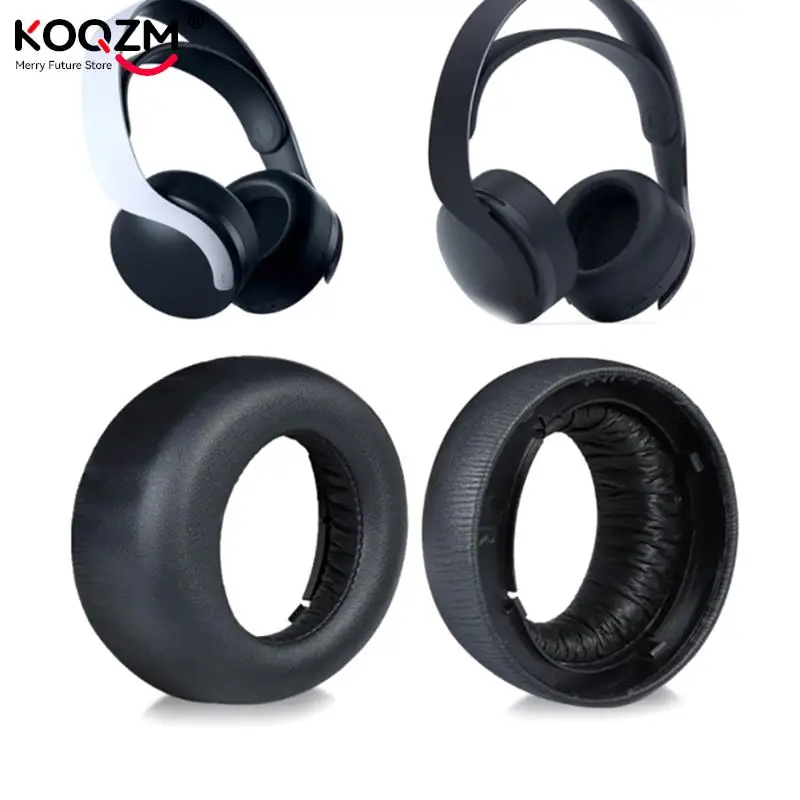 Almohadillas de espuma viscoelástica para auriculares SONY PS5 PULSE 3D, piezas de reparación de repuesto, cuero PU, 1 par