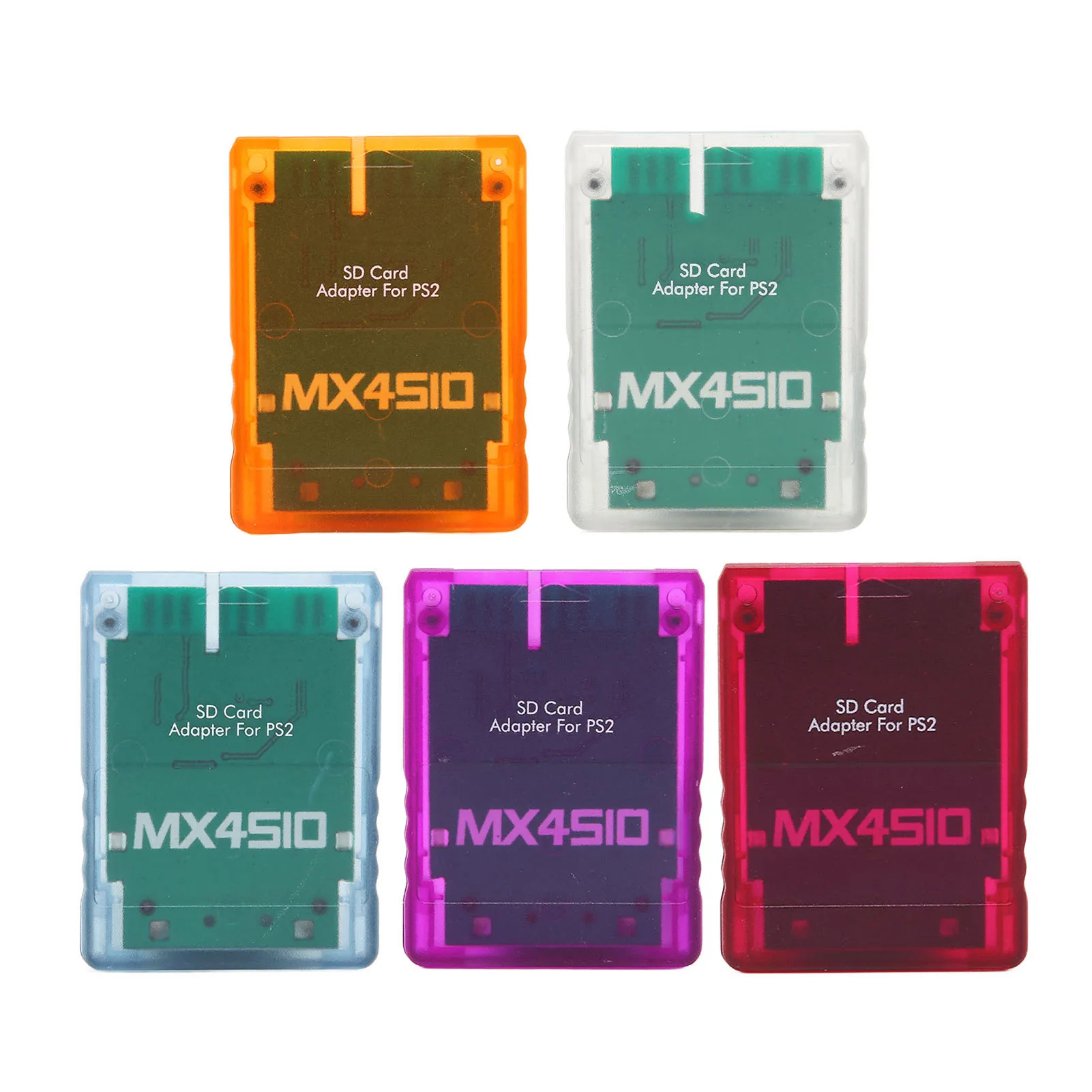 Adaptador de tarjeta de almacenamiento transparente Plug and Play consola de juegos profesional lector de tarjetas de memoria para Sony PS2 adaptador de tarjeta de almacenamiento