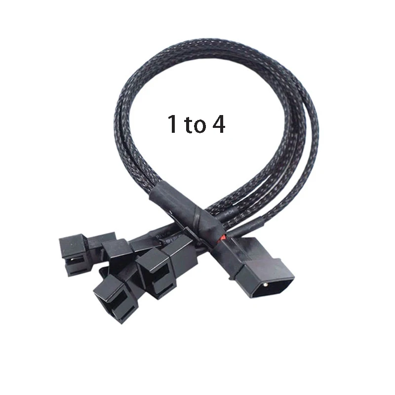 Molex IDE grande 4 pines a 4 pines 3 pines ventilador HUB 1 a 1 2 3 4 5 Cable de ventilador divisor ordenador PC placa base ventilador fresco fuente de alimentación Dock - imagen 2