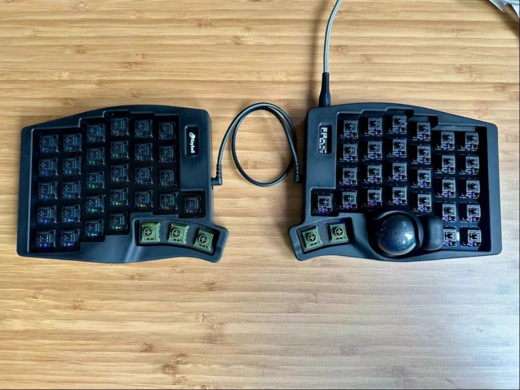 Keyball NEO-Kit de teclado mecánico dividido, compatible con VIA, con cable, modo único, personalizado, RGB, intercambiable en caliente, ergonómico, para jugar - imagen 3