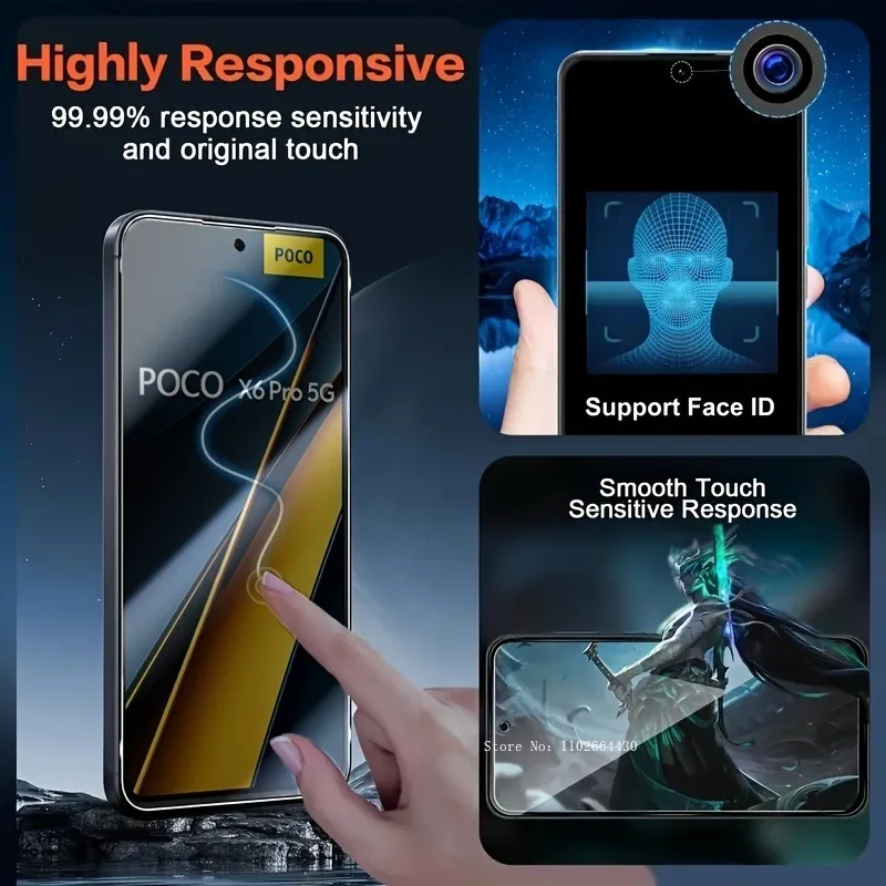 4 Uds película de hidrogel antiespía para Xiaomi POCO F7 Ultra F6 Pro F5 C75 C85 4G Protector de pantalla para Xiaomi POCO X7 Pro X6 X5 X3 película - imagen 4