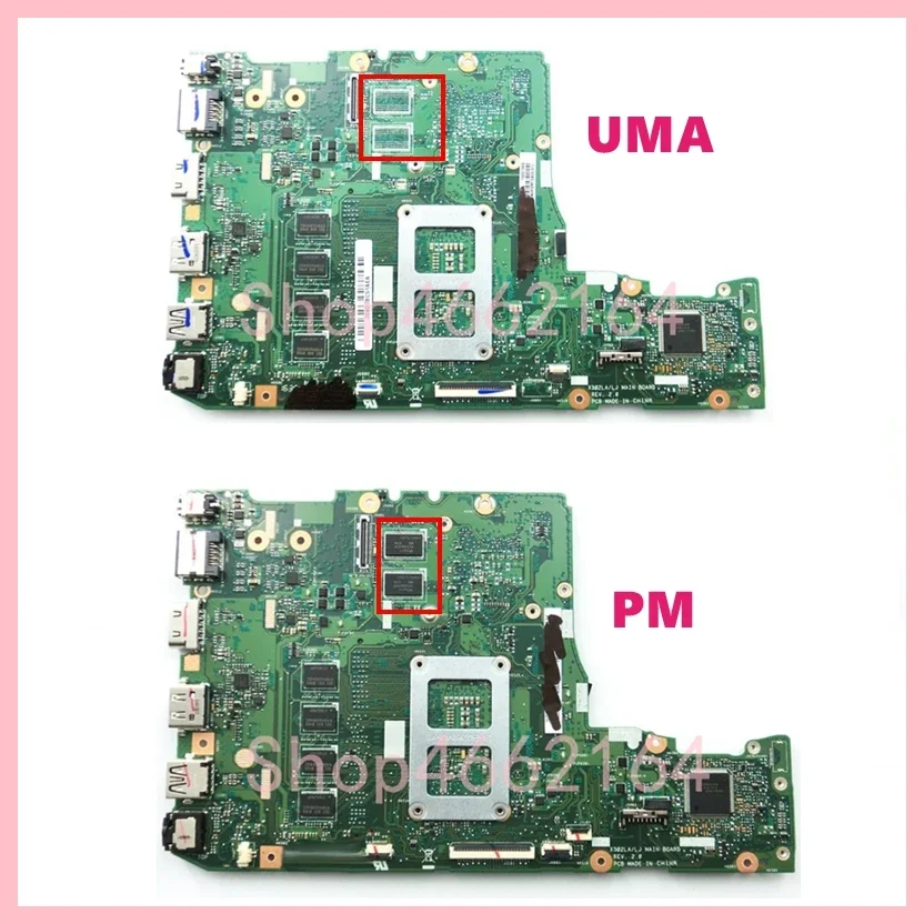 Placa base X302LA con CPU i3 i5 i7-4th/5th Gen 4GB-RAM UMA/PM para placa base de ordenador portátil ASUS F302LJ X302LJ X302LA P302LA P302LJ - imagen 4