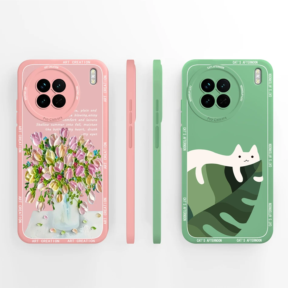 Para Vivo X90 Pro X90S funda de teléfono caramelo lindo protección de cámara carcasa de silicona líquida suave para Vivo X 90 cubierta trasera a prueba de golpes - imagen 3