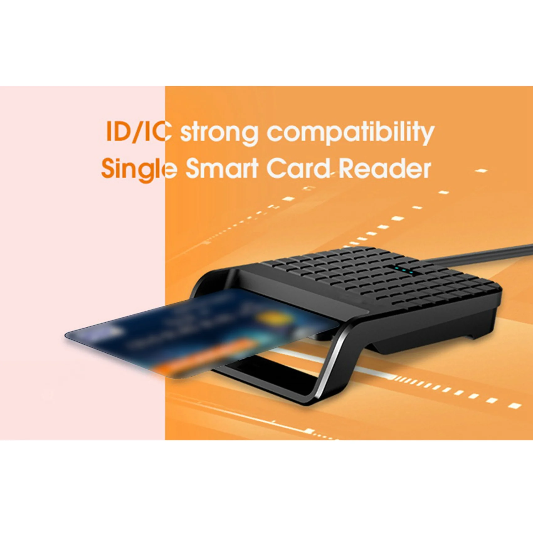 Adaptador de lector de tarjetas USB portátil Universal, Emv de acceso público con controlador de CD para tarjeta bancaria - imagen 2