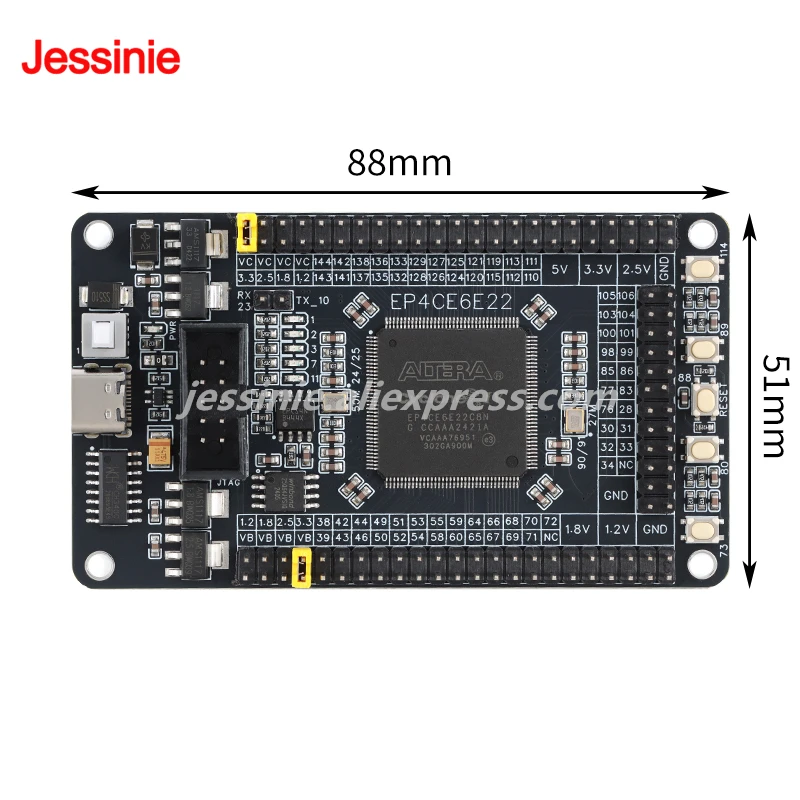 EP4CE6E22C8N FPGA EP4CE6E22 JTAG RAM276480 Bits Módulo de placa de desarrollo de placa de aprendizaje central de sistema para Arduino - imagen 5