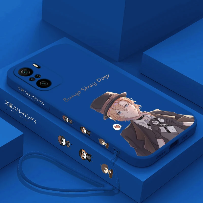 Anime Osamu Dazai para Xiaomi Redmi Note 13 12 12Pro 11 11S 11T 10S 10 Pro Plus 5G funda de teléfono con cuerda líquida izquierda - imagen 4