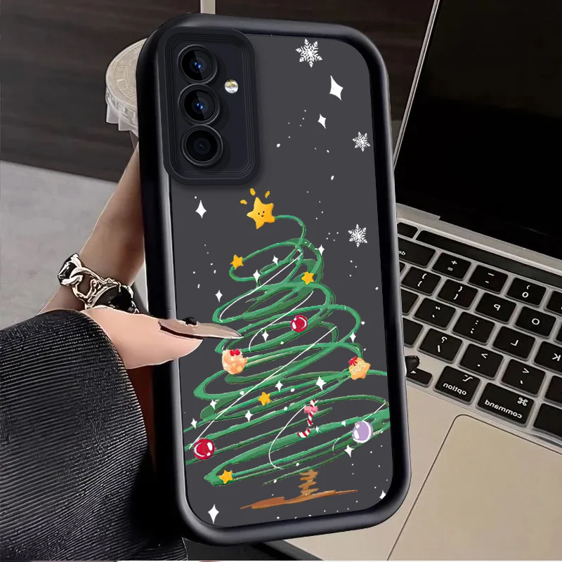 Funda con estampado de árbol de Navidad para Samsung Galaxy A53 A50 A50S A36 5G A35 A34 A33 A32 A30 A26 A24 A23 A22 A20 A16 A15 A13 4G - imagen 3