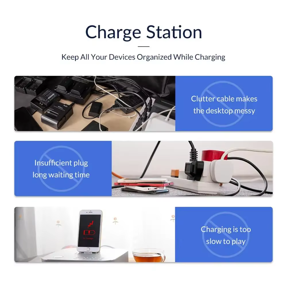 ORICO Estación de Carga USB PD 120W - Cargador Rápido para iPhone - imagen 5