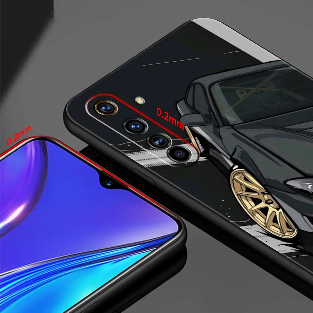 Japón JDM coches deportivos para Realme GT Neo 2 3 3T 5 funda de teléfono 12 11 5G 10 9 8 5G 7 6 GT5 GT3 GT2 Pro C21 C11 C25 C35 - imagen 3