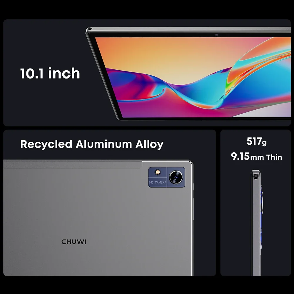 CHUWI Hi10X Pro tableta 4G LTE Android 14 Widevine L1 10,1 "IPS Core Unisoc T606 4GB RAM 128GB ROM tabletas 2,4G/5G Wifi 7000Mah - imagen 5