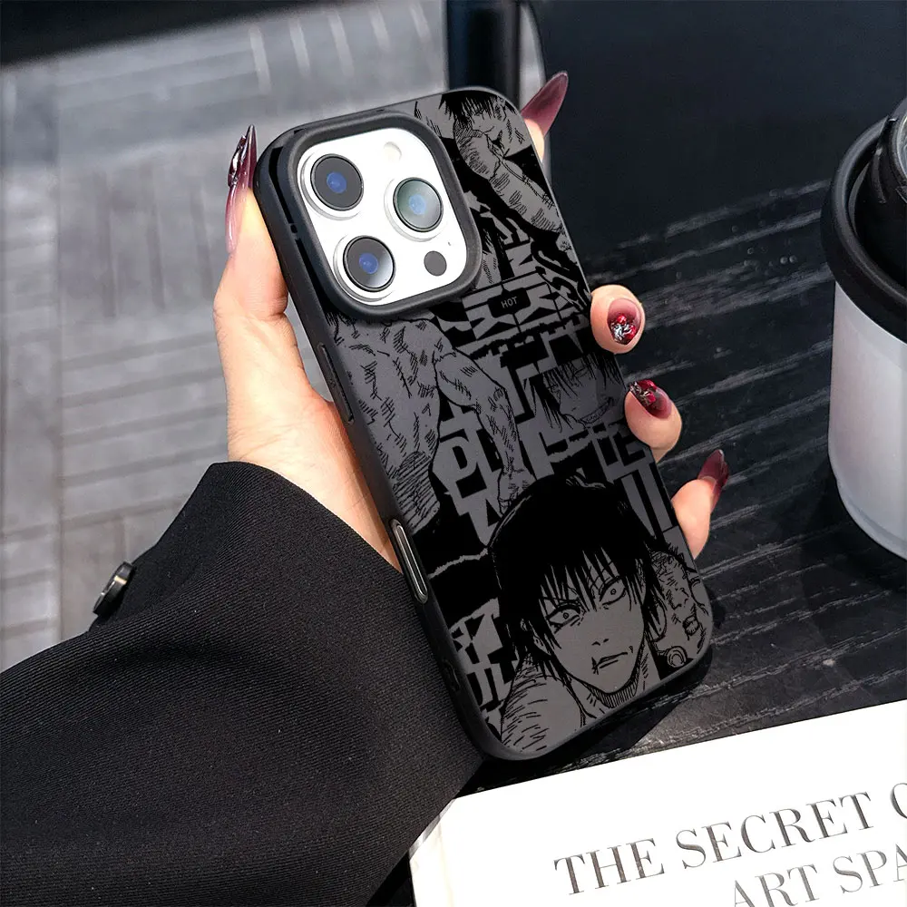 Nueva funda de teléfono suave de silicona mate de lujo de Anime Jujutsu Kaisen para iPhone 16 15 14 Plus 13 12 11 Mini Pro X XS Max 8 Plus - imagen 3