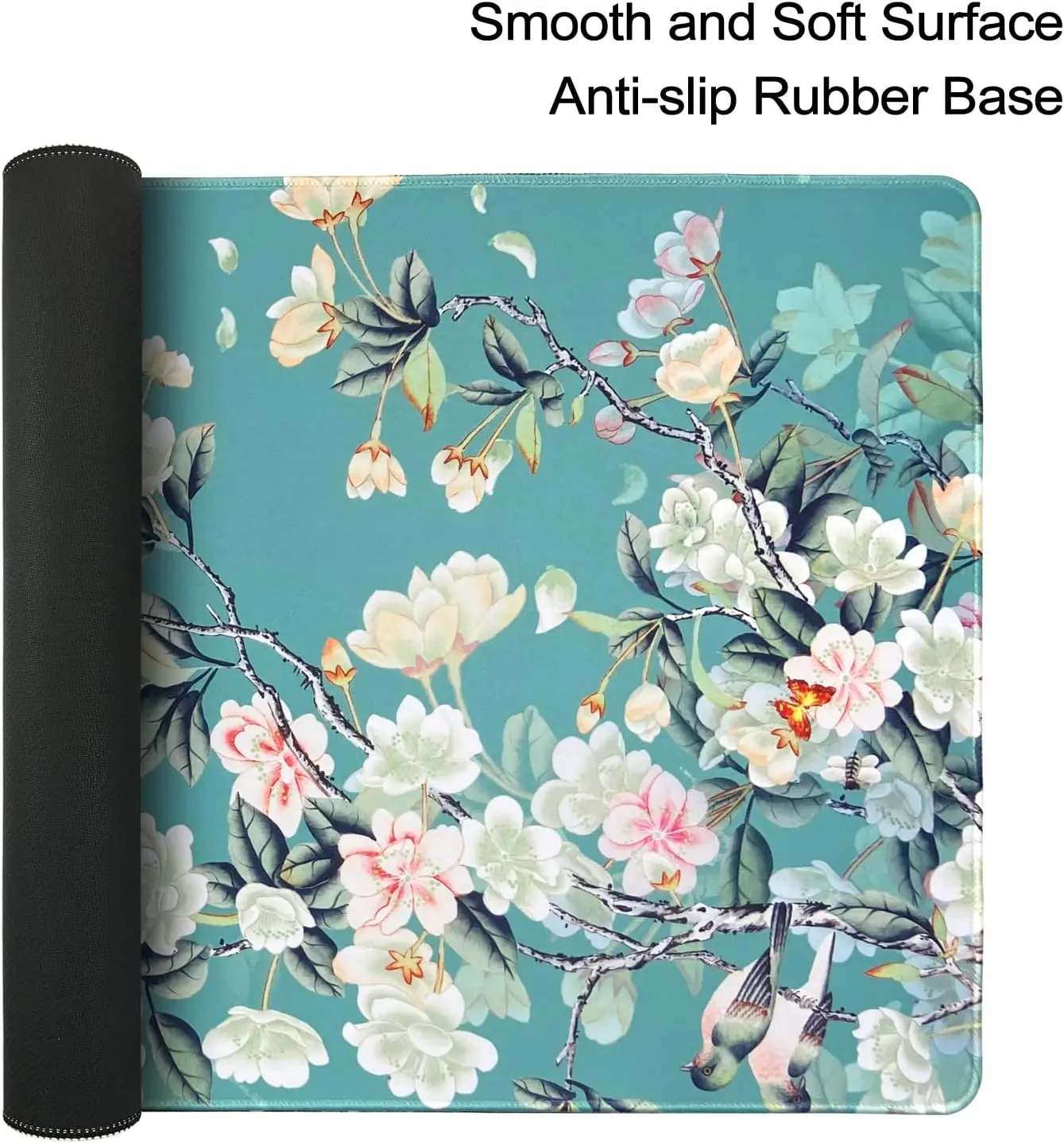 Alfombrilla de ratón Extra grande de 900x400MM, alfombrilla de ratón de escritorio para juegos Floral tradicional chino, alfombrilla de ratón de escritorio para teclado XXL para ordenador portátil - imagen 4