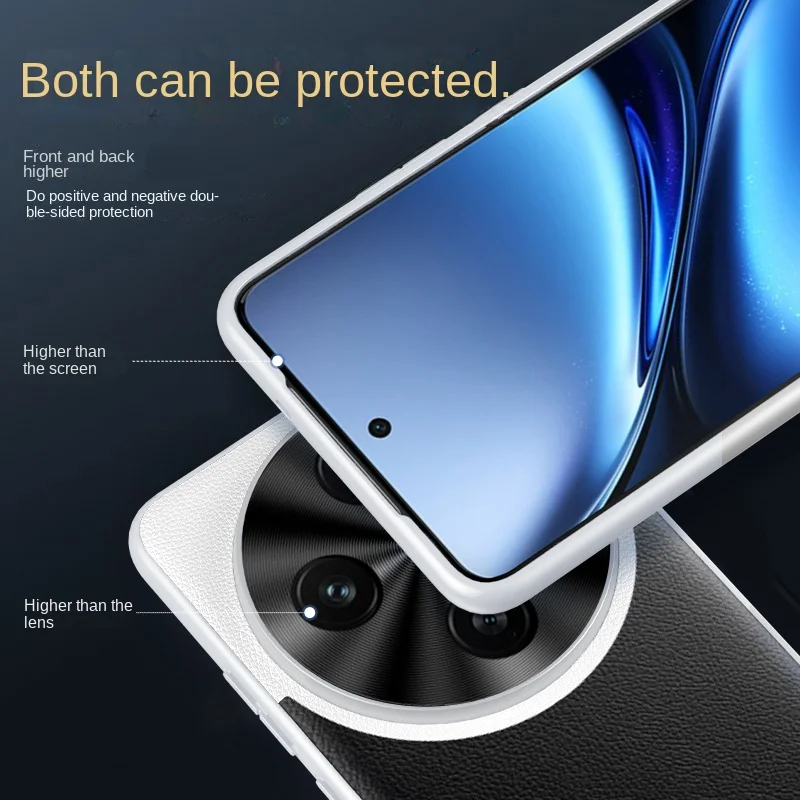 Para VIVO X200 Pro funda de lujo de cuero PU Color de piel a juego funda protectora trasera para VIVO X200 Pro Mini carcasa de teléfono - imagen 2