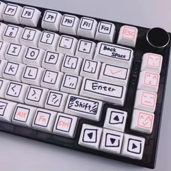 Keycaps XDA PBT Anime Graffiti Teclado Mecánico MX Switch Personalizado