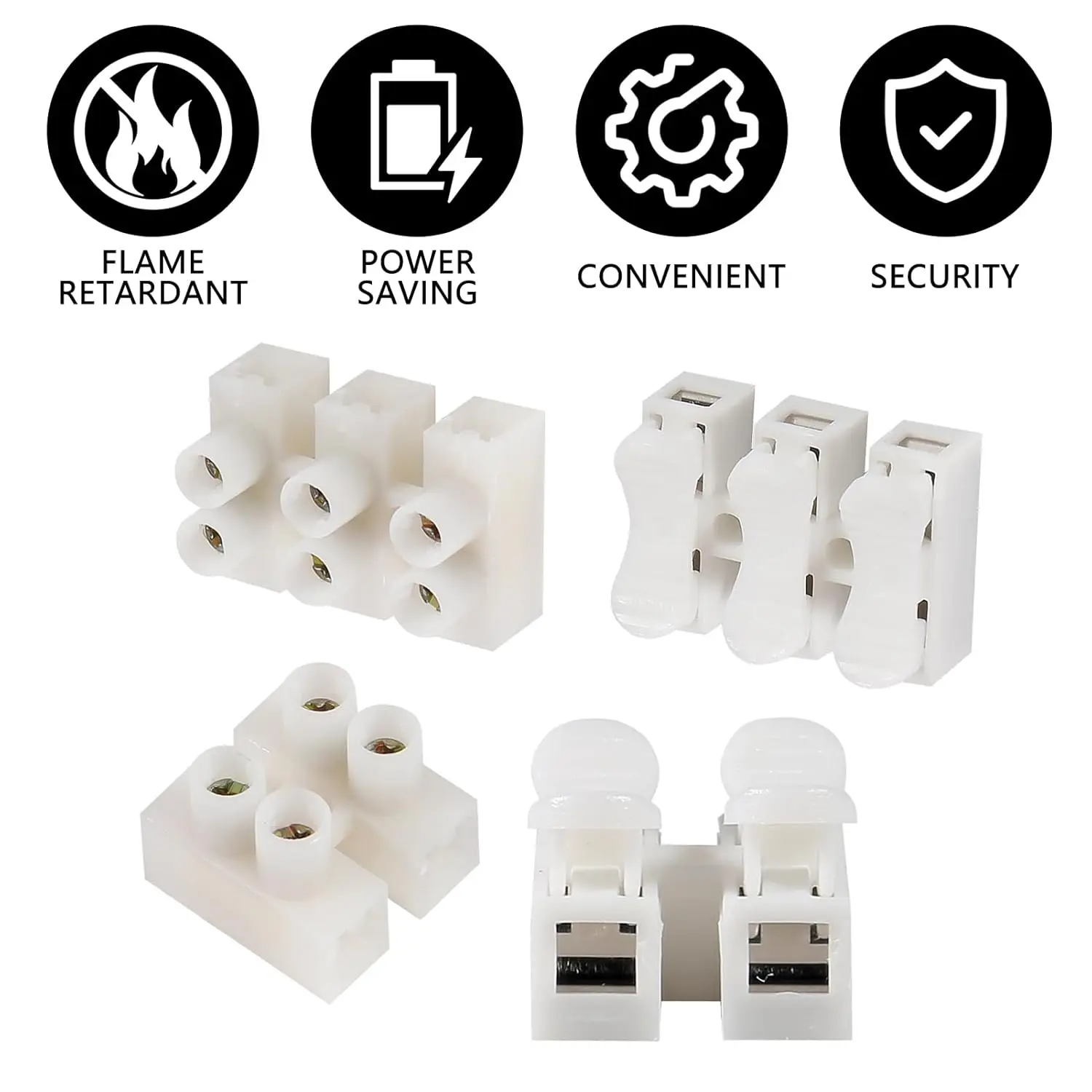 Kit de conectores de Cable de 100 piezas, Terminal de abrazadera, Conector de abrazadera, CH-2, CH-3, H-2, bloque de conectores de Cable eléctrico - imagen 4