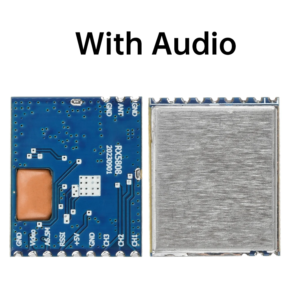 Módulo receptor de audio y vídeo inalámbrico RX5808 5,8G modo SPI 4,8G ~ 6,0G adecuado para helicópteros de control remoto del sistema FPV - imagen 2