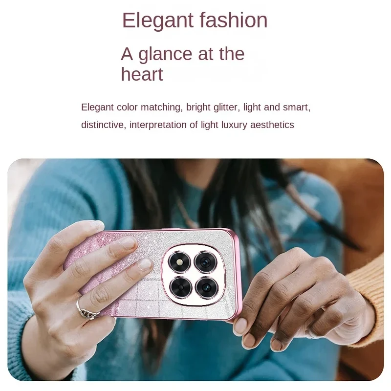 Para Xiaomi Redmi Note 14 Pro funda suave TPU moda brillo brillante funda protectora trasera delgada para Redmi Note 14Pro Plus Shell - imagen 4