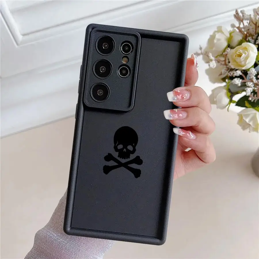Funda de teléfono suave para Samsung Galaxy S23 S21 S20 S25 S23 Plus S24 FE S25 Ultra S24 Note 20 Ultra S22 Skull Cool - imagen 5