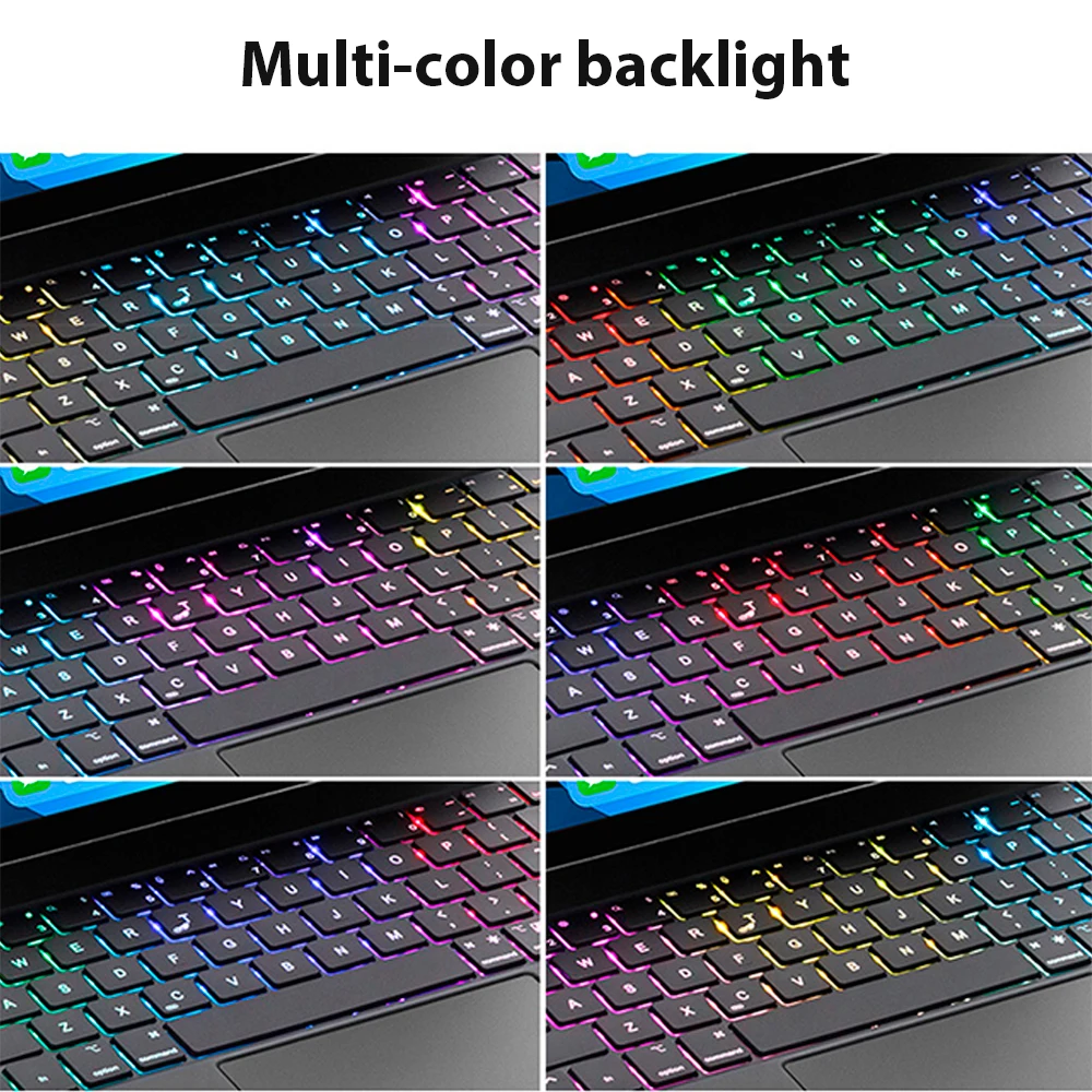 Teclado mágico para Samsung Galaxy Tab S7-S9 FE 11 "Plus S7-S9 + FE + 12,4" funda para tableta retroiluminada Bluetooth teclado inalámbrico ratón - imagen 5