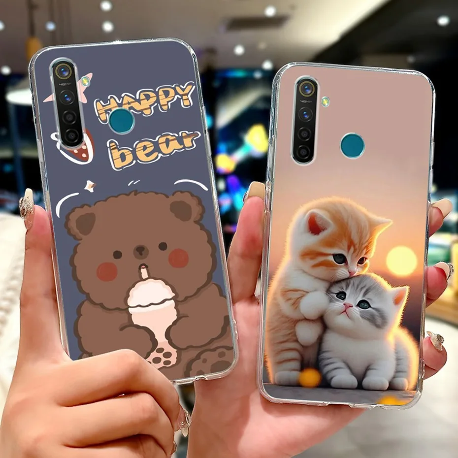 Nuevo diseño de funda de teléfono para Realme 5 Pro 5i 5s 5, funda trasera delgada de TPU transparente para Realme5 5i 5s 5Pro, fundas de silicona suave - imagen 2