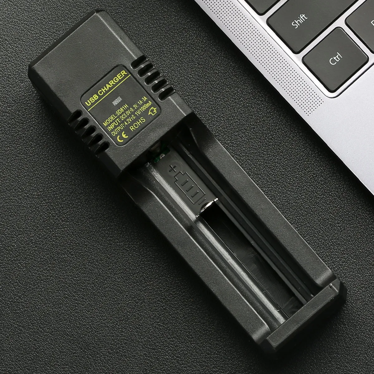 Cargador de batería 18650, cargador de batería portátil tipo C con 1/2 ranuras, adaptador de cargador de litio recargable de 4,2 V para 18650 16340 14500 - imagen 5