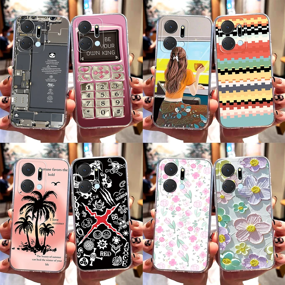 Funda de silicona suave y transparente para móvil, carcasa de TPU para Huawei Honor X7A 2023, 5G, 6,75 pulgadas