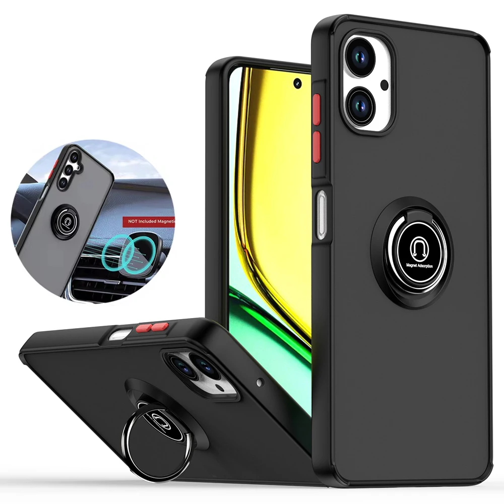 Funda translúcida con soporte de anillo para Samsung Galaxy, carcasa protectora trasera ultrafina, A06, A05, A05s, A04, A04s - imagen 2