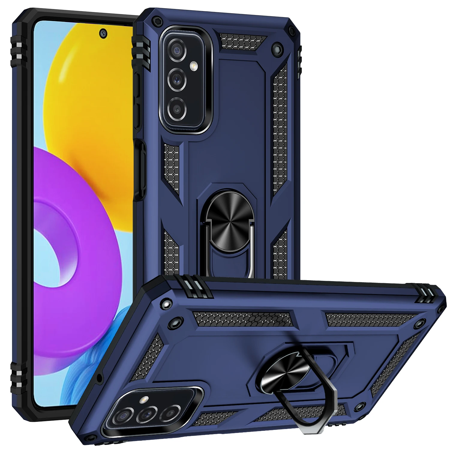 Funda para Samsung M52 5G, carcasa a prueba de golpes, armadura militar, anillo protector, soporte magnético - imagen 5